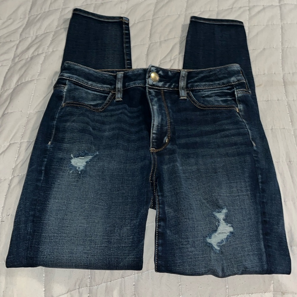 AE High Waisted Ripped Jeggings